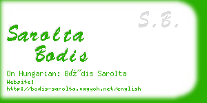 sarolta bodis business card